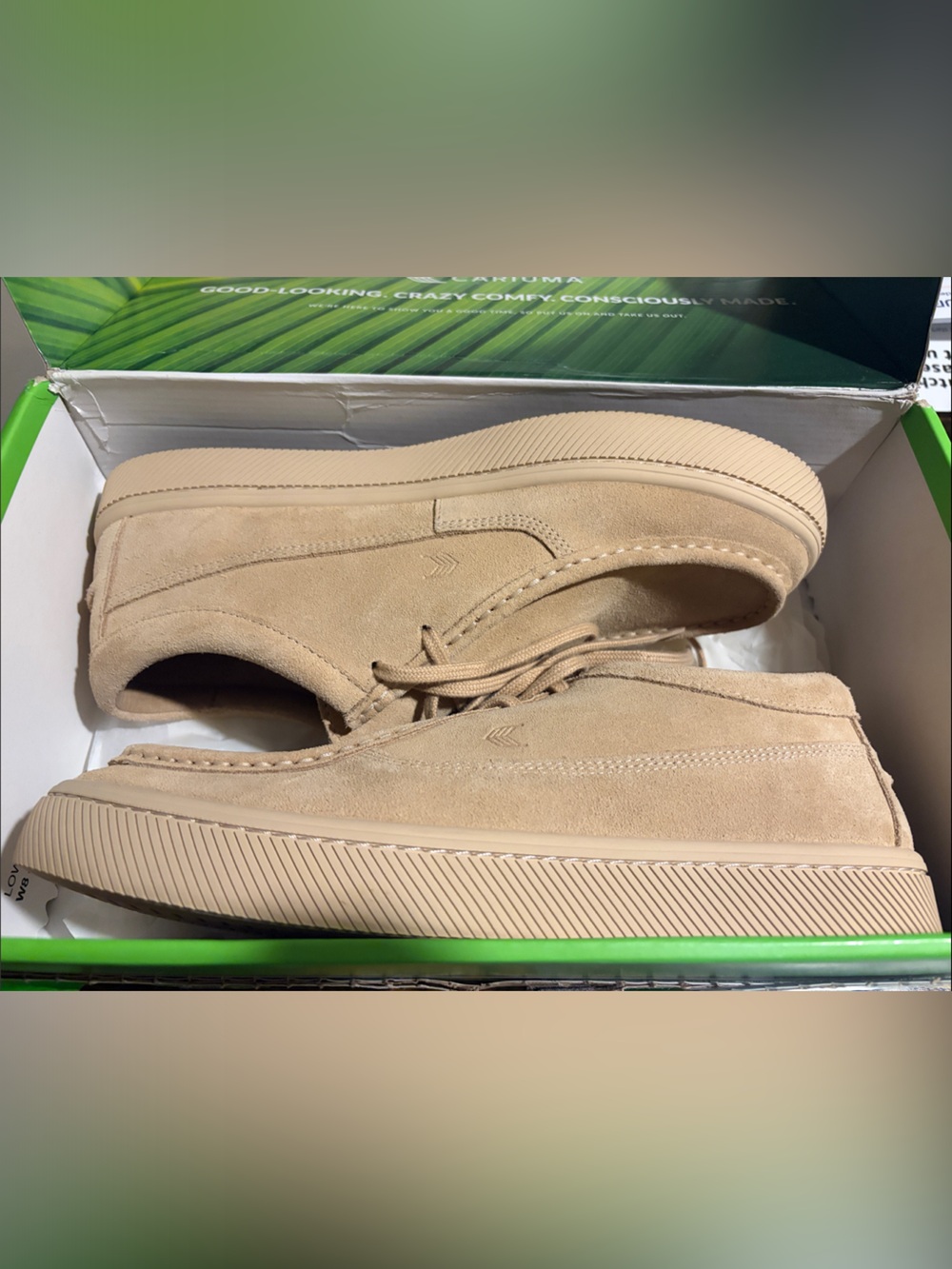 Cariuma TECO Suede Sneakers in “Latte”